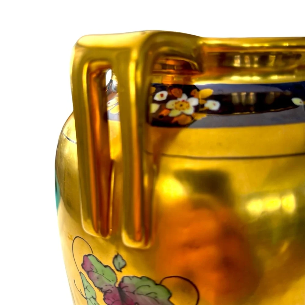 Pickard Bone China Vase Hand Painted Both Sides of Vase Still Life with Fruits